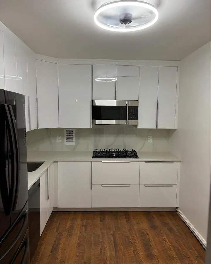 Renovated kitchen with quartz countertops in Hailey